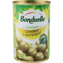 Оливки «Bonduelle» с косточкой, 300 г.