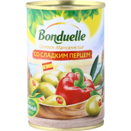 Оливки «Bonduelle» со сладким перцем, 300 г.
