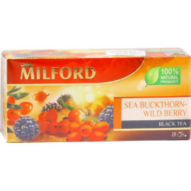 Чай черный «Milford» облепиха-лесные ягоды, 20 пакетиков.