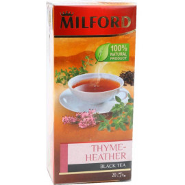 Чай черный «Milford» чабрец-цветки вереска, 20 пакетиков.