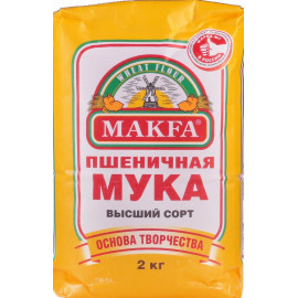 Мука пшеничная «Makfa» хлебопекарная, 2 кг.