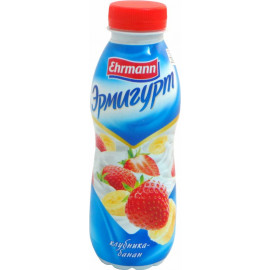 Напиток йогуртный «Эрмигурт» клубника и банан, 1.2%, 420 г.