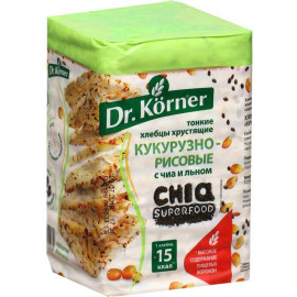 Хлебцы хрустящие «Dr.Korner» с чиа и льном, 100 г.