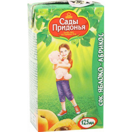 Сок «Сады Придонья» яблочно-абрикосовый, 125 мл.