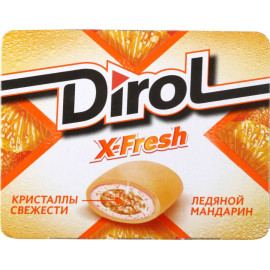 Жевательная резинка «Dirol X-Fresh» ледяной мандарин, 16 г.