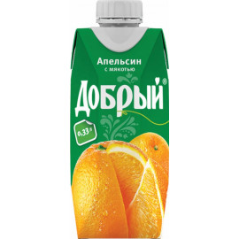 Нектар «Добрый» апельсиновый, 0.33 л.