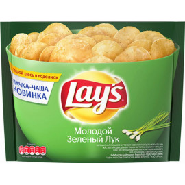 Чипсы «Lay's» со вкусом зелёного лука, 240 г.