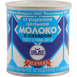 Молоко сгущенное «Рогачевъ» с сахаром, 8.5%, с крышк. 380 г.