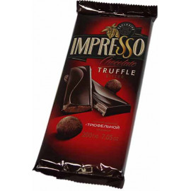 Шоколад «Impresso» горький с трюфельной начинкой, 200 г.