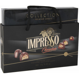 Подарочный набор шоколадных конфет «Impresso Premium» черный,424 г.