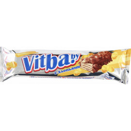Вафельный батончик «Vitba.by» с хлопьями в молочной глазури, 38 г.