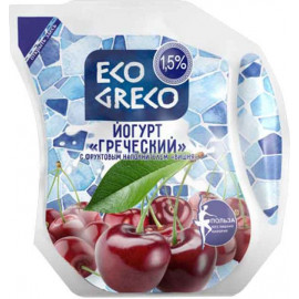 Eco Greco Йогурт греческий с фруктовым наполнителем Вишня 0.015 500 г. 4810223027274
