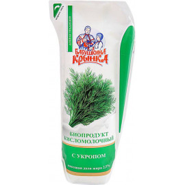 Биопродукт кисломолочный «Бабушкина крынка» с укропом, 2.5%, 450 г.