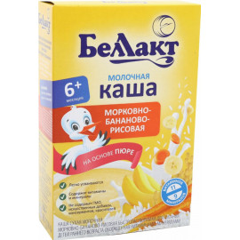 Каша молочная «Беллакт» морковно-бананово-рисовая, 250 г.