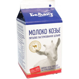 Молоко козье питьевое пастеризованное цельное 0.5 л.