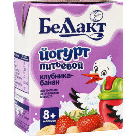 Йогурт питьевой «Беллакт» клубника-банан, 2.6%, 210 г.