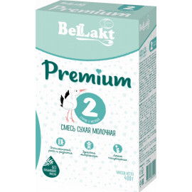 Смесь сухая «Беллакт Premium 2» молочная, 400 г.