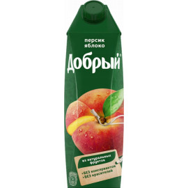 Нектар «Добрый» персиково-яблочный, 1 л.