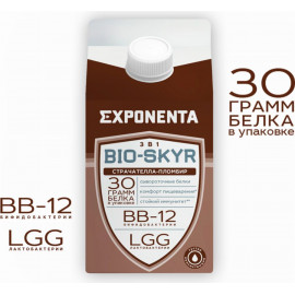 Напиток кисломолочный «Exponenta» Bio-Skyr 3 в 1, страчателла-пломбир, 500 г.