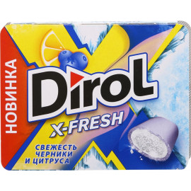 Жевательная резинка «Dirol» X-Fresh со вкусом черники и цитрусов,16 г.