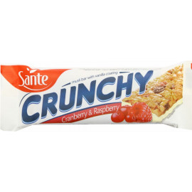 Батончик-мюсли «Crunchy» с клюквой и малиной, 40 г.