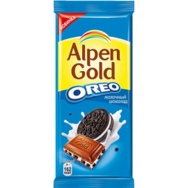 Шоколад молочный «Alpen Gold» с печеньем орео, 95 г.