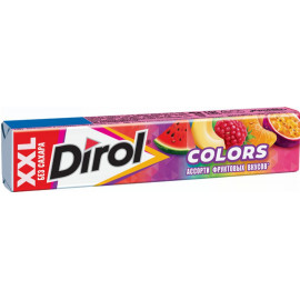 Жевательная резинка «Dirol» Mix XXL ассорти фруктовых вкусов, 19 г.