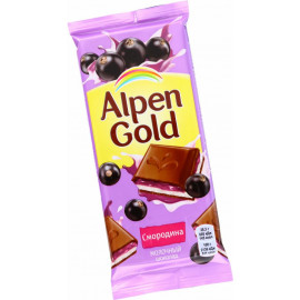 Шоколад молочный «Alpen Gold» со смородиновой начинкой, 85 г.