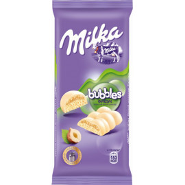 Шоколад «Milka» Bubbles белый пористый с фундуком, 83 г.