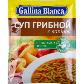Суп «Gallina Blanca» грибной с лапшой, 52 г.