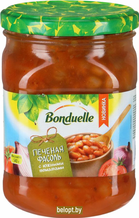 Фасоль печеная «Bonduelle» с южными томатами, 540 г.