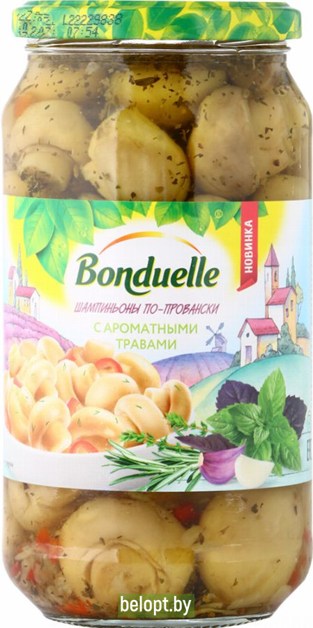 Шампиньоны по-провански «Bonduelle» маринованные, 580 г.