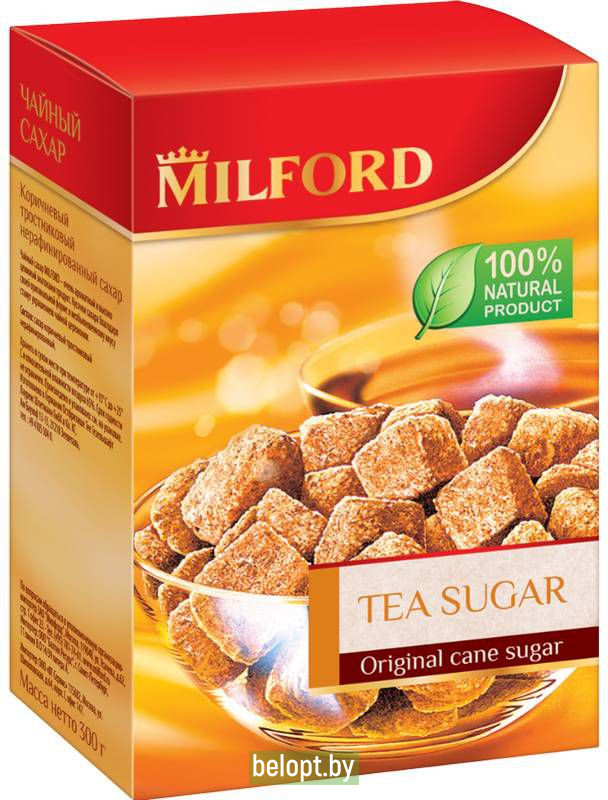 Сахар тростниковый «Milford» Чайный, 300 г.