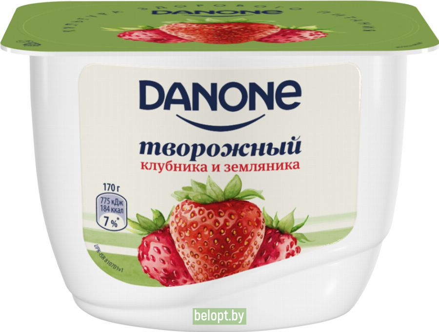 Продукт творожный «Danone» с клубникой и земляникой 3.6%, 170 г