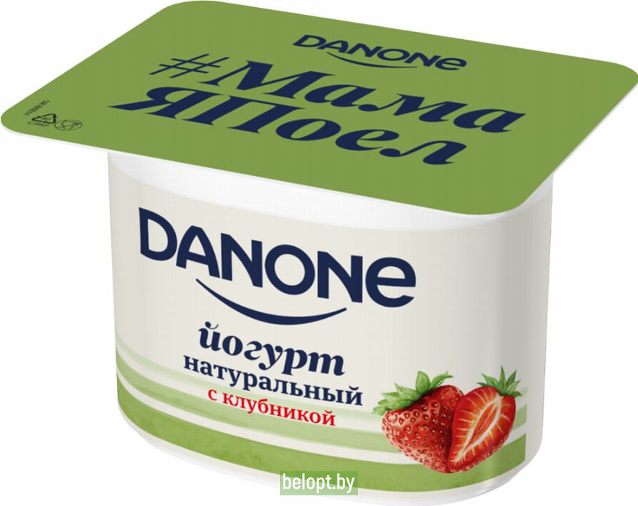 Йогурт «Danone» с клубникой 2.9%, 110 г.