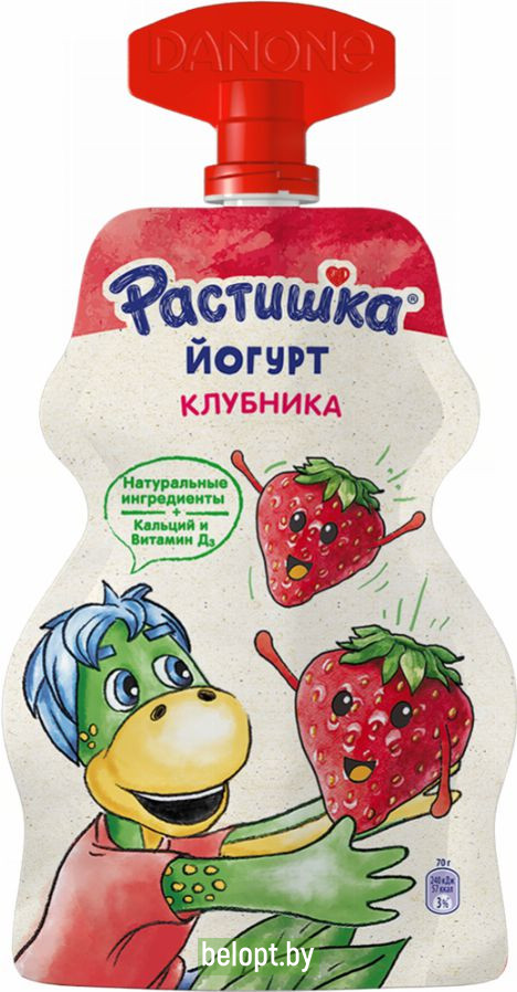 Йогурт «Растишка» с клубникой 2.6 %, 70 г.