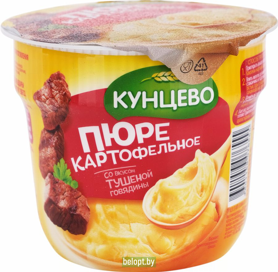 Пюре картофельное «Кунцево» со вкусом тушеной говядины, 40 г