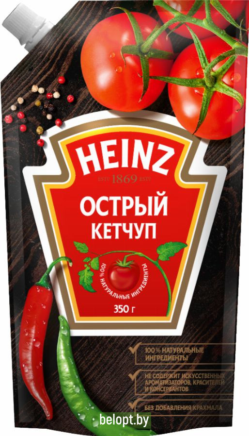 Кетчуп «Heinz» Острый, 350 г.