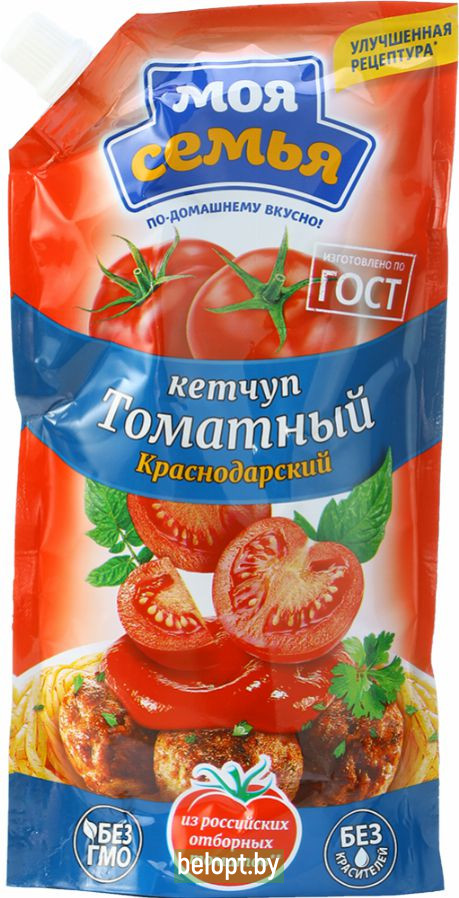 Кетчуп томатный «Моя семья» краснодарский, 400 г.