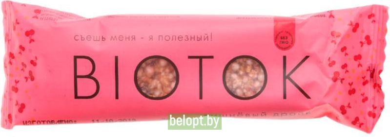 Батончик мюсли «Biotok» вишневый драйв, 30 г.