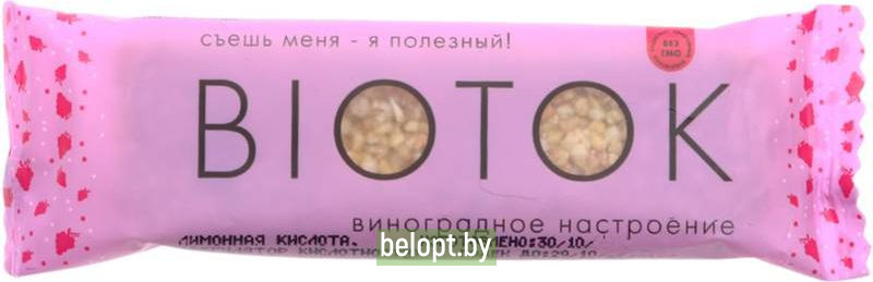 Батончик мюсли «Biotok» виноградное настроение, 30 г.