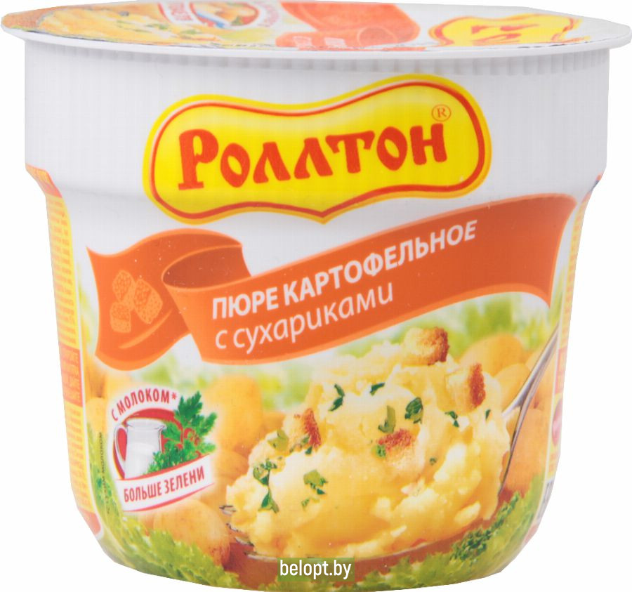 Картофельное пюре «Роллтон» с сухариками 40 г.