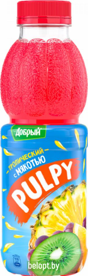 Напиток сокосодержащий «Pulpy» из смеси фруктов, 0.45 л.