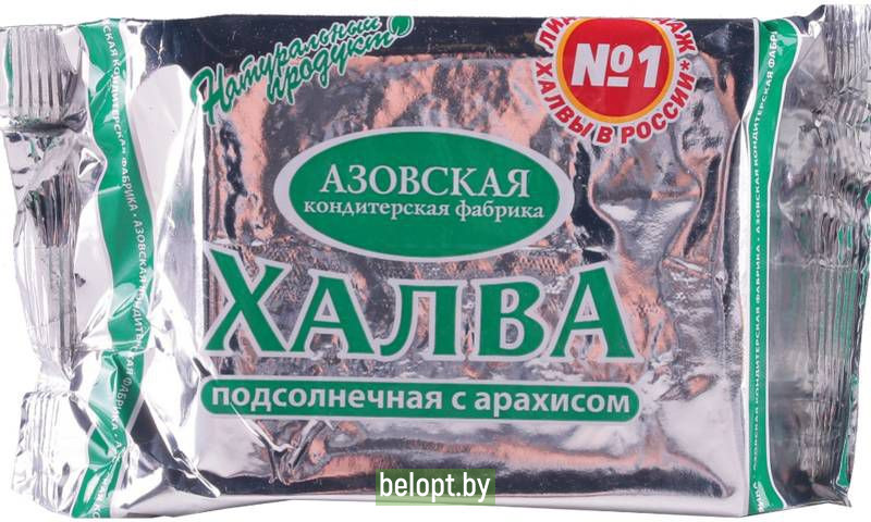Халва подсолнечная «Азовская» с арахисом, 350 г.