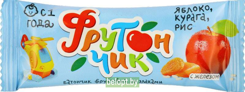 Батончик «Фрутончик» яблоко, яблоко, курага, рис, 20 г.