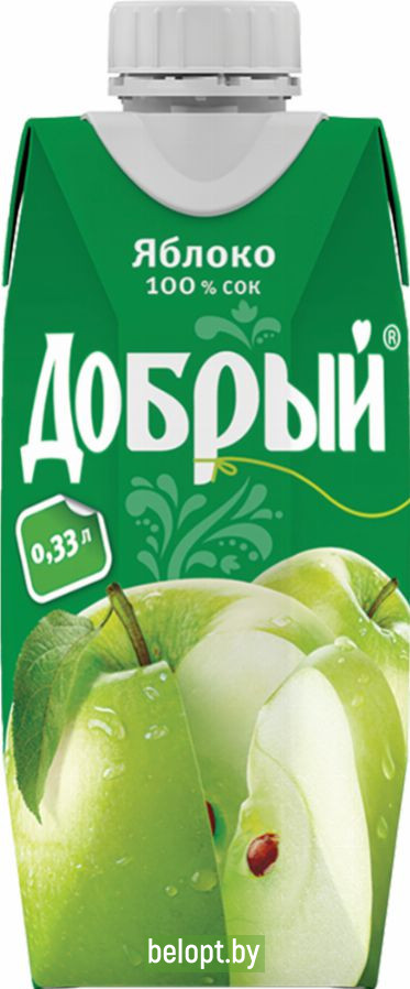 Сок «Добрый» яблочный, 0.33 мл.
