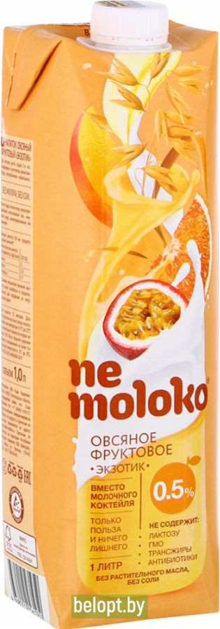 Напиток овсяный фруктовый «Ne moloko» экзотик, 0.5%, 1 л.