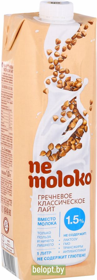 Напиток «Ne moloko» гречневый, классический лайт, 1.5%, 1 л.