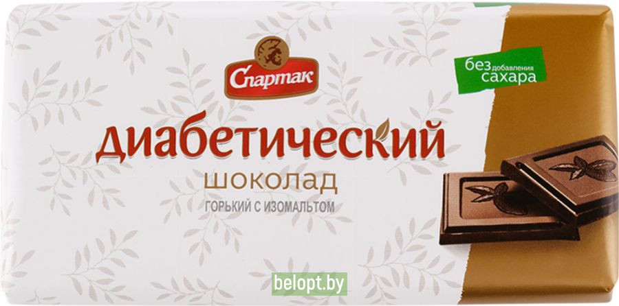 Шоколад диабетический «Спартак» горький с изомальтом, 90 г.
