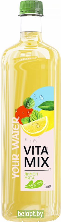 Напиток безалкогольный «ВитаМикс» лимон-мята, 1 л.